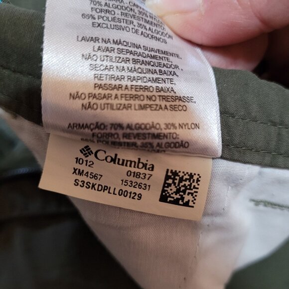 Columbia Men's Size 38 Green Cargo Shorts Moisture Wicking Multiple Pockets - Picture 7 of 7